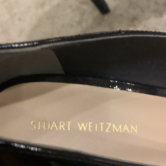 NWOT Stuart Weitzman Leigh 95 Patent Classic Black Pumps Size 9 - Picture 10 of 11